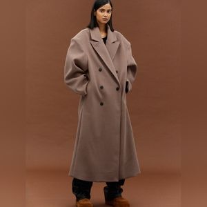 Source Unknown Oversized Grandpa Coat, Latte M